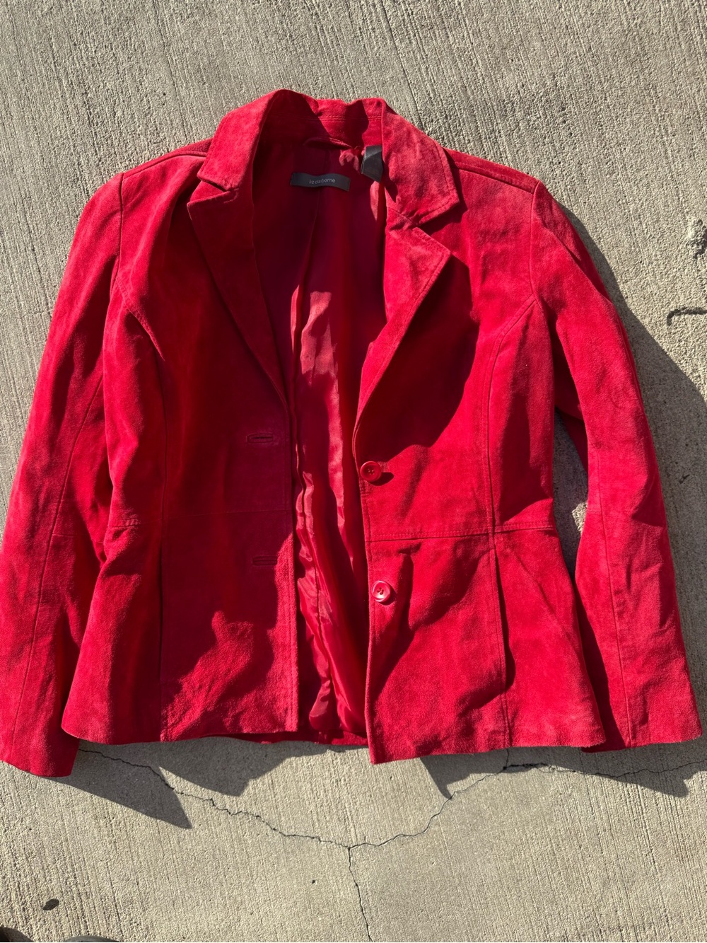 Liz Claiborne Red Suede Blazer